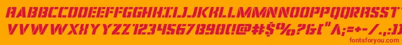 covertopsexpandital Font – Red Fonts on Orange Background