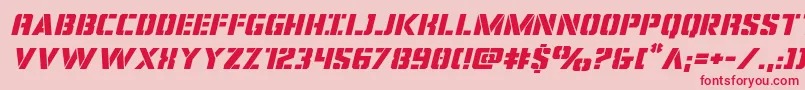 covertopsexpandital Font – Red Fonts on Pink Background