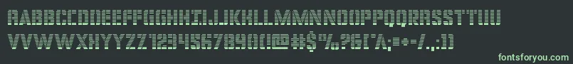 Шрифт covertopsgrad – зелёные шрифты на чёрном фоне