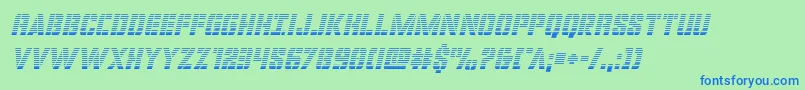covertopsgradital Font – Blue Fonts on Green Background