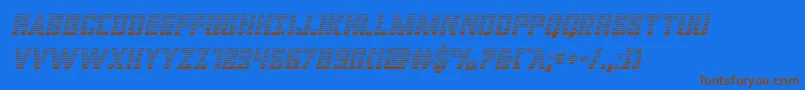 covertopsgradital Font – Brown Fonts on Blue Background