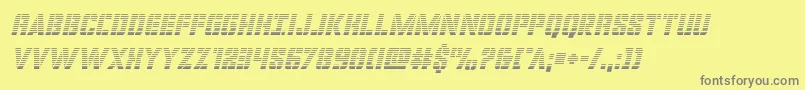 フォントcovertopsgradital – 黄色の背景に灰色の文字