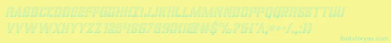 covertopsgradital Font – Green Fonts on Yellow Background