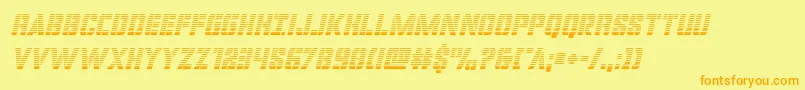 covertopsgradital Font – Orange Fonts on Yellow Background
