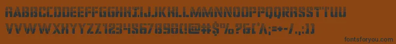 covertopshalf-Schriftart – Schwarze Schriften auf braunem Hintergrund