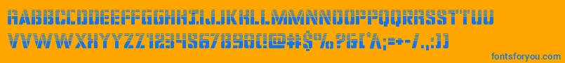 covertopshalf Font – Blue Fonts on Orange Background