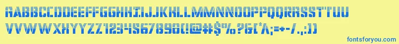 covertopshalf Font – Blue Fonts on Yellow Background
