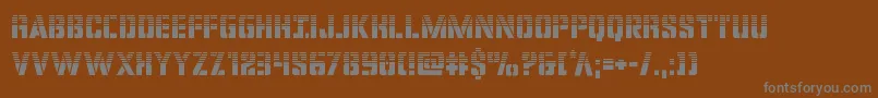 フォントcovertopshalf – 茶色の背景に灰色の文字
