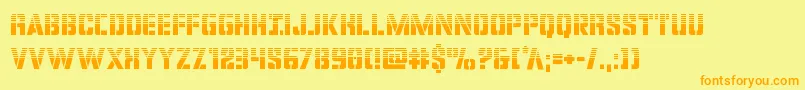 covertopshalf Font – Orange Fonts on Yellow Background