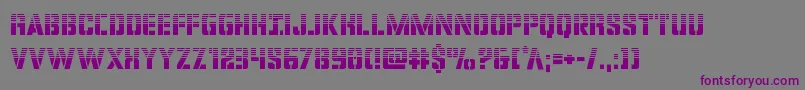 covertopshalf-Schriftart – Violette Schriften auf grauem Hintergrund