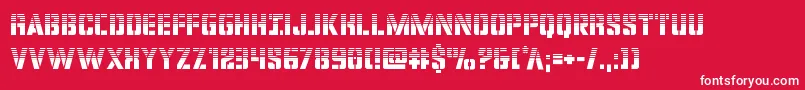 covertopshalf Font – White Fonts on Red Background
