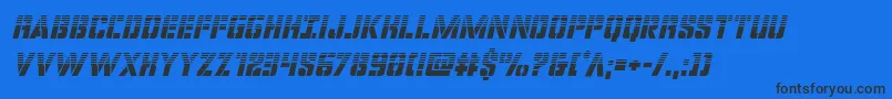 Шрифт covertopshalfital – чёрные шрифты на синем фоне