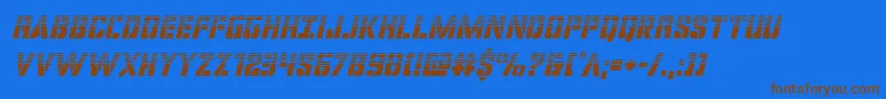 covertopshalfital Font – Brown Fonts on Blue Background
