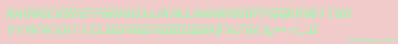 covertopshalfital Font – Green Fonts on Pink Background