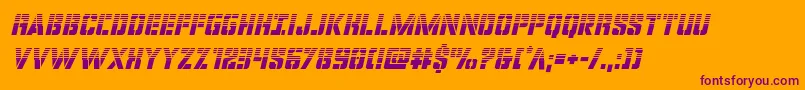 covertopshalfital Font – Purple Fonts on Orange Background