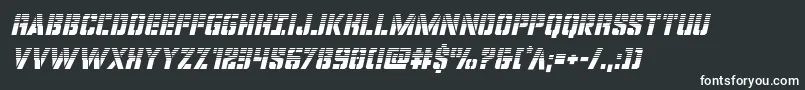 covertopshalfital-fontti – valkoiset fontit mustalla taustalla
