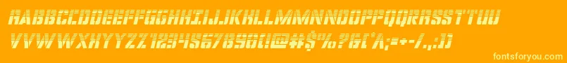 covertopshalfital Font – Yellow Fonts on Orange Background