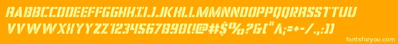 covertopsital Font – Yellow Fonts on Orange Background