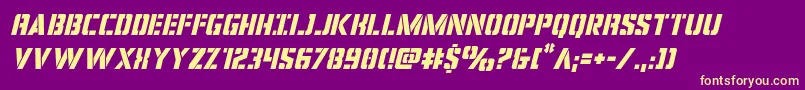 covertopsital Font – Yellow Fonts on Purple Background