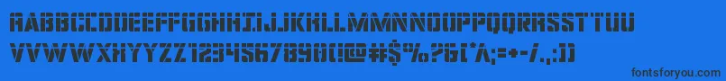 Шрифт covertopslaser – чёрные шрифты на синем фоне