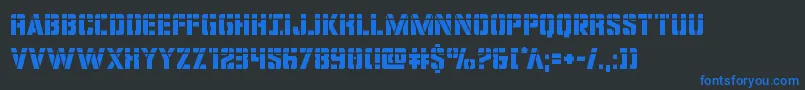 Шрифт covertopslaser – синие шрифты на чёрном фоне