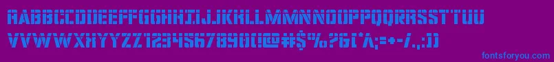 covertopslaser Font – Blue Fonts on Purple Background