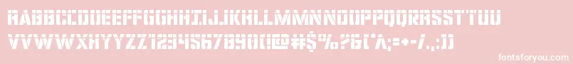 covertopslaser-fontti – valkoiset fontit vaaleanpunaisella taustalla