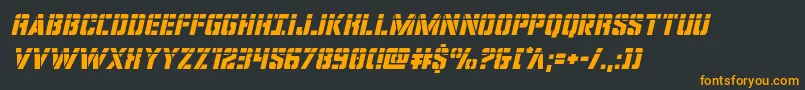 Шрифт covertopslaserital – оранжевые шрифты на чёрном фоне