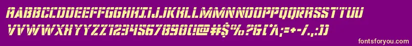 covertopslaserital Font – Yellow Fonts on Purple Background