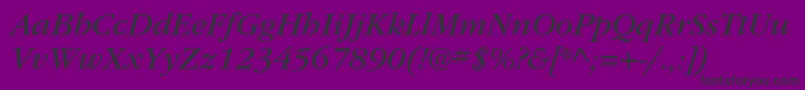 ItcgaramondstdBkita Font – Black Fonts on Purple Background