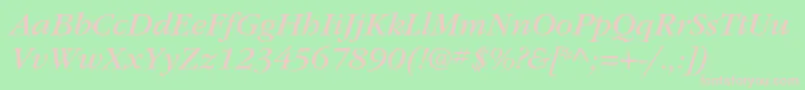 ItcgaramondstdBkita Font – Pink Fonts on Green Background