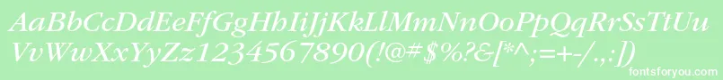 ItcgaramondstdBkita Font – White Fonts on Green Background