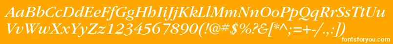 ItcgaramondstdBkita Font – White Fonts on Orange Background