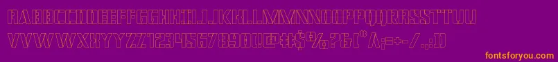 covertopsout Font – Orange Fonts on Purple Background