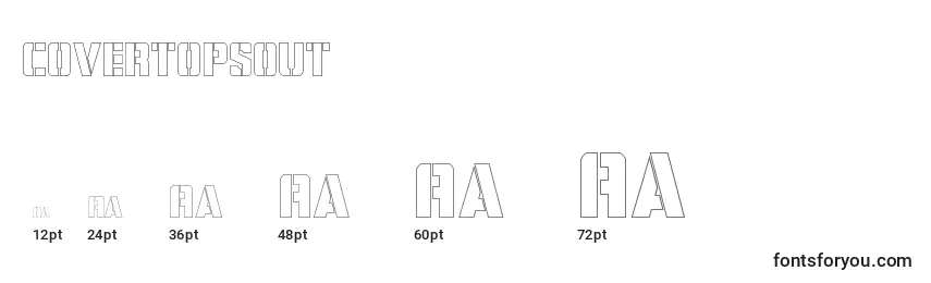 Размеры шрифта Covertopsout (124081)