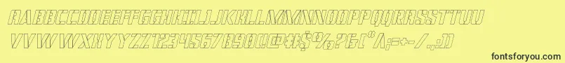 covertopsoutital Font – Black Fonts on Yellow Background
