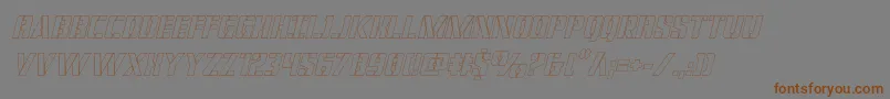 covertopsoutital Font – Brown Fonts on Gray Background