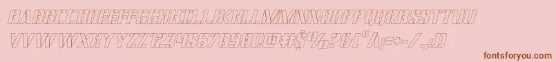 covertopsoutital Font – Brown Fonts on Pink Background