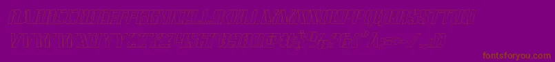 covertopsoutital Font – Brown Fonts on Purple Background