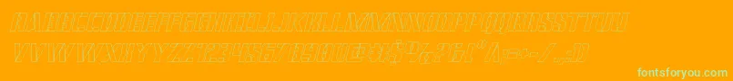 covertopsoutital Font – Green Fonts on Orange Background