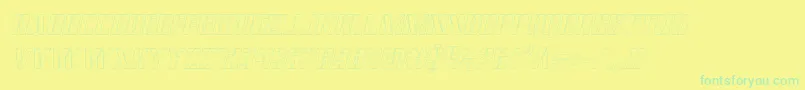 covertopsoutital Font – Green Fonts on Yellow Background