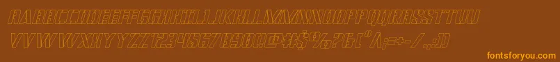covertopsoutital Font – Orange Fonts on Brown Background