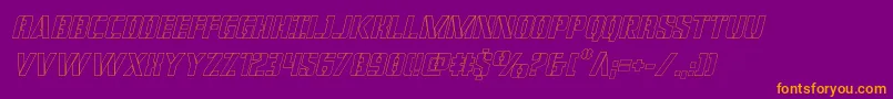 covertopsoutital Font – Orange Fonts on Purple Background