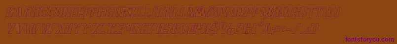 covertopsoutital Font – Purple Fonts on Brown Background