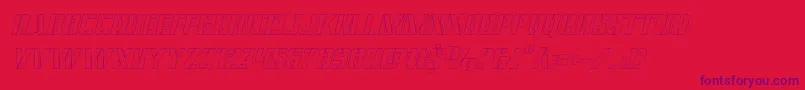 covertopsoutital Font – Purple Fonts on Red Background