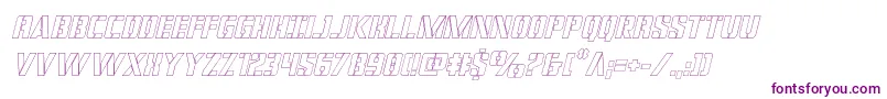 covertopsoutital Font – Purple Fonts on White Background