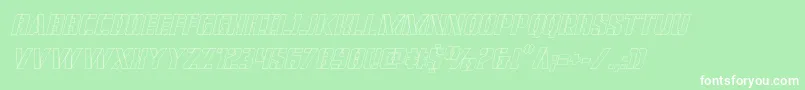 covertopsoutital Font – White Fonts on Green Background