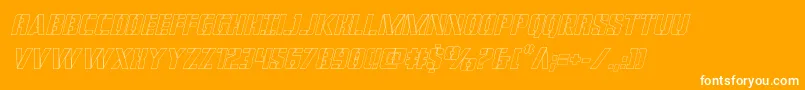 covertopsoutital Font – White Fonts on Orange Background