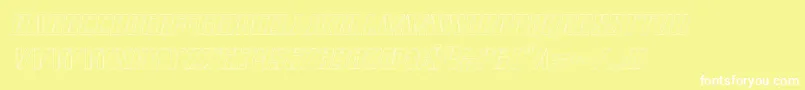 covertopsoutital Font – White Fonts on Yellow Background