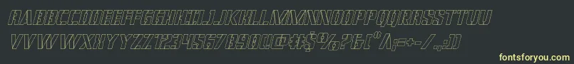covertopsoutital Font – Yellow Fonts on Black Background